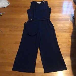 Michael Kors Navy D Ring Jumpsuit